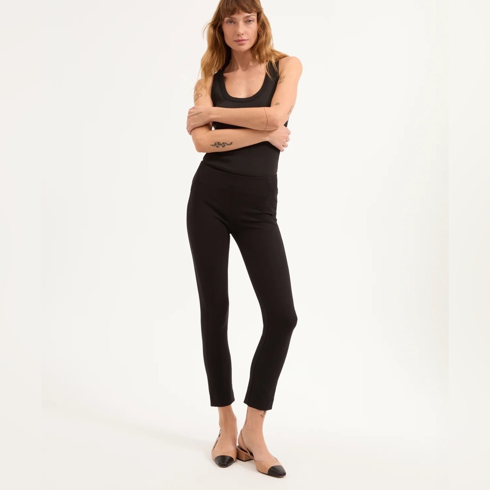 Veronica Beard Slim Fit Scuba Pant Black 12